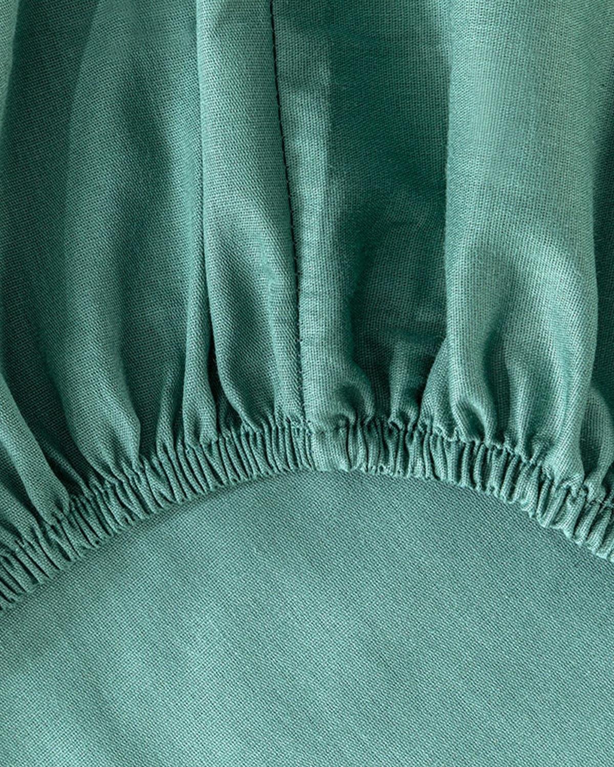 Plain Cotton Double Person Duvet Cover Set 200x220 cm Green-Light Green