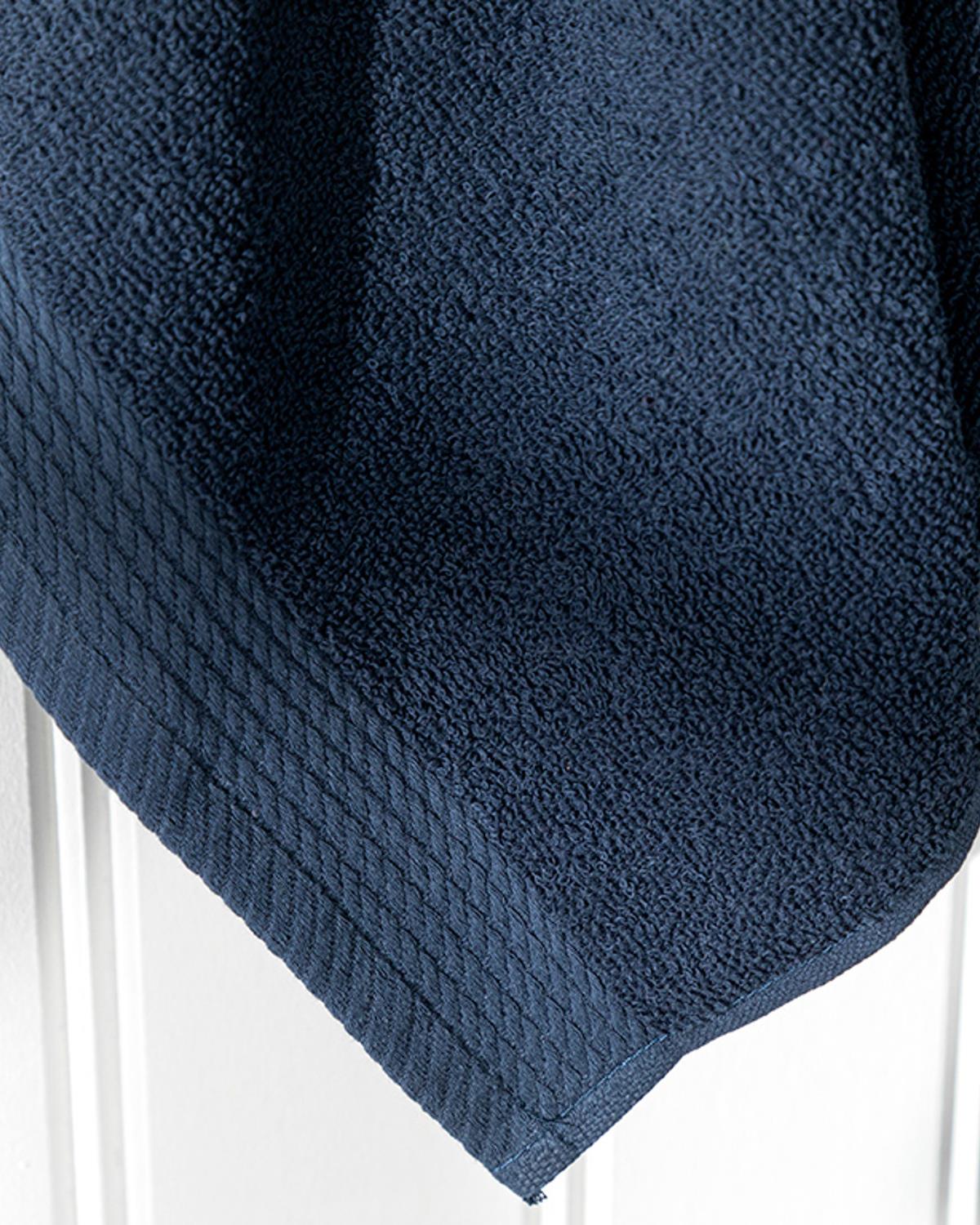 Plain Cottony set Bathrobe Set L-XL Dark Blue