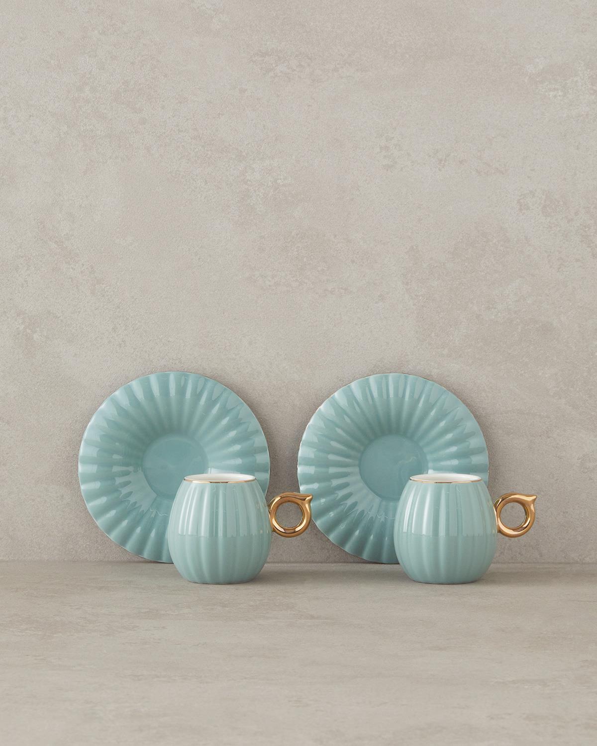 Polka Сервиз за Кафе Мъж 4 New Bone China 90 ml Mint