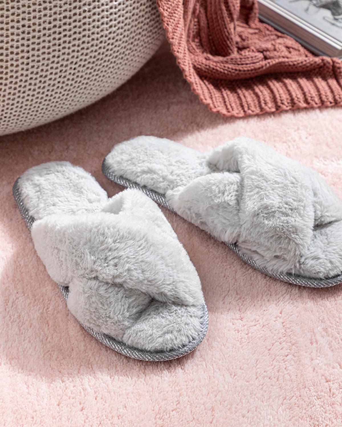 Rabbit ПАНТОФИ ЗА ДОМА Дамски Плюш 36-37 Gray