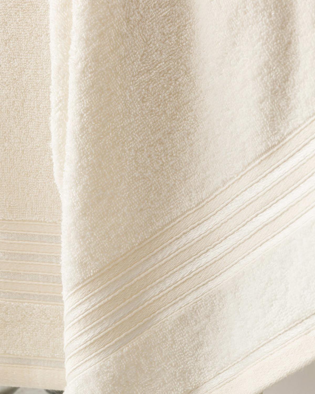 Romantic Stripe Cotton Floss Bath Towel Set 50x85cm + 70x150cm Navy Blue