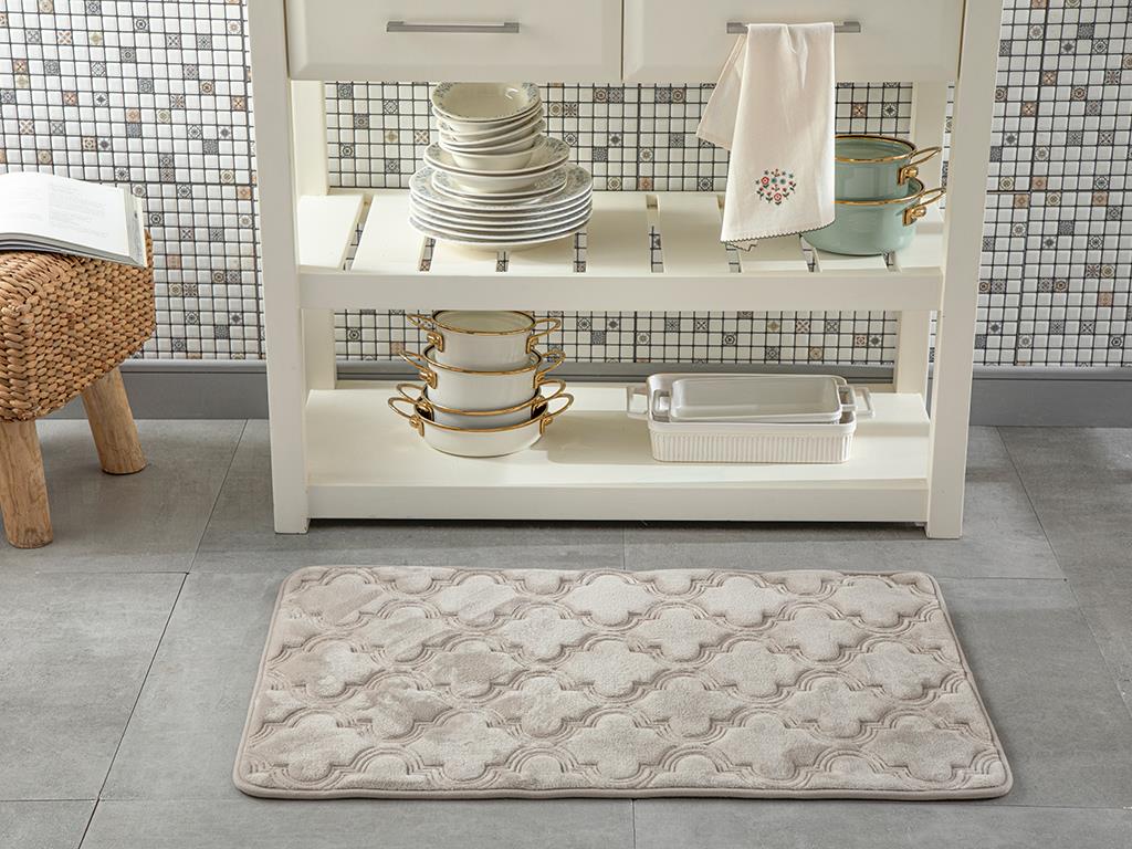 Roxbury Embossed anti slip Kitchen Mat 60x90 cm Beige