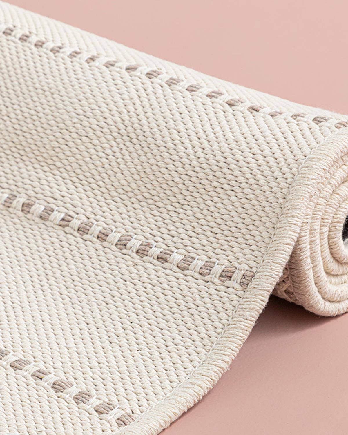 Royal Stripes Weaved Rug 80x150 cm Cream-Beige