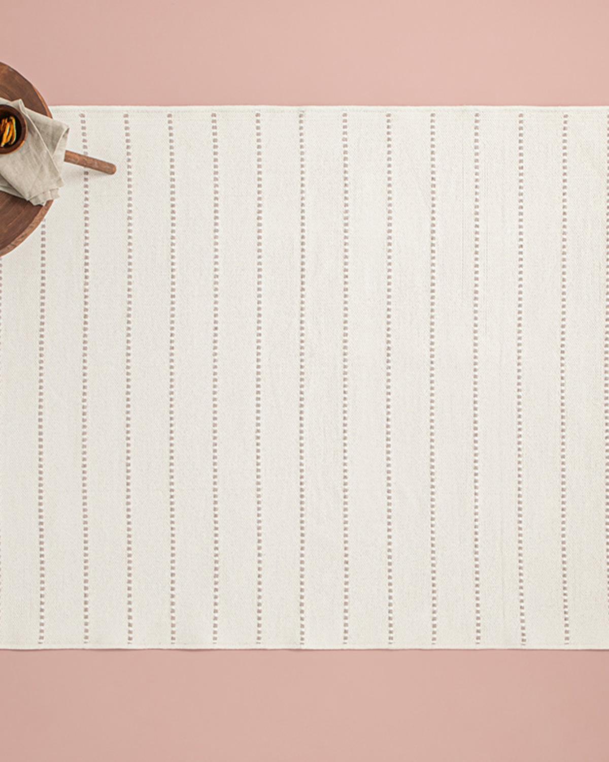 Royal Stripes Weaved Rug 80x150 cm Cream-Beige
