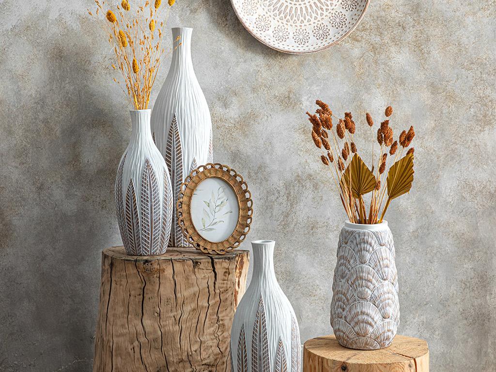Shell ВАЗА 18x18x39 cm White
