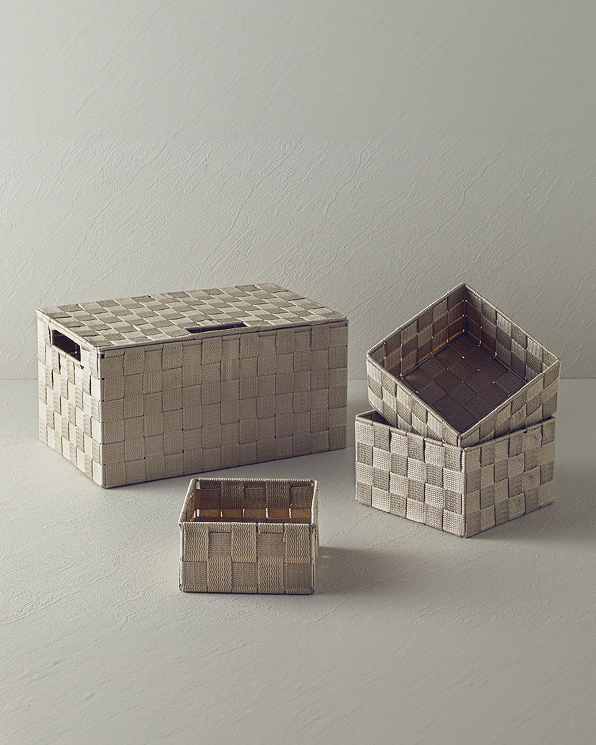 Shine Polypropilen Storage Box 34x22x17,5 cm Dark Beige