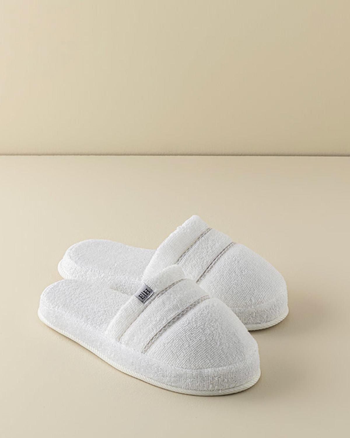 Soft Cottony Spa Slippers 36-40 White