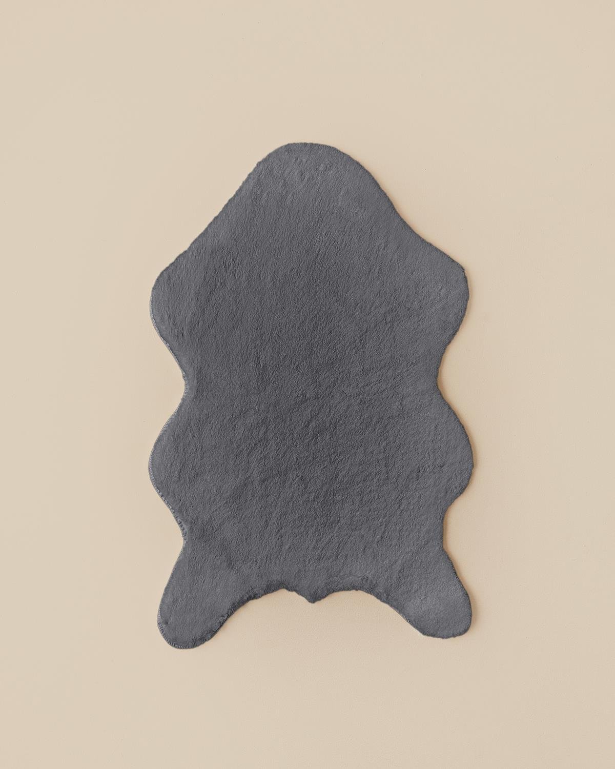 Soft Touch Rabbit Plush Fake  Fur 60x90 cm Anthracite