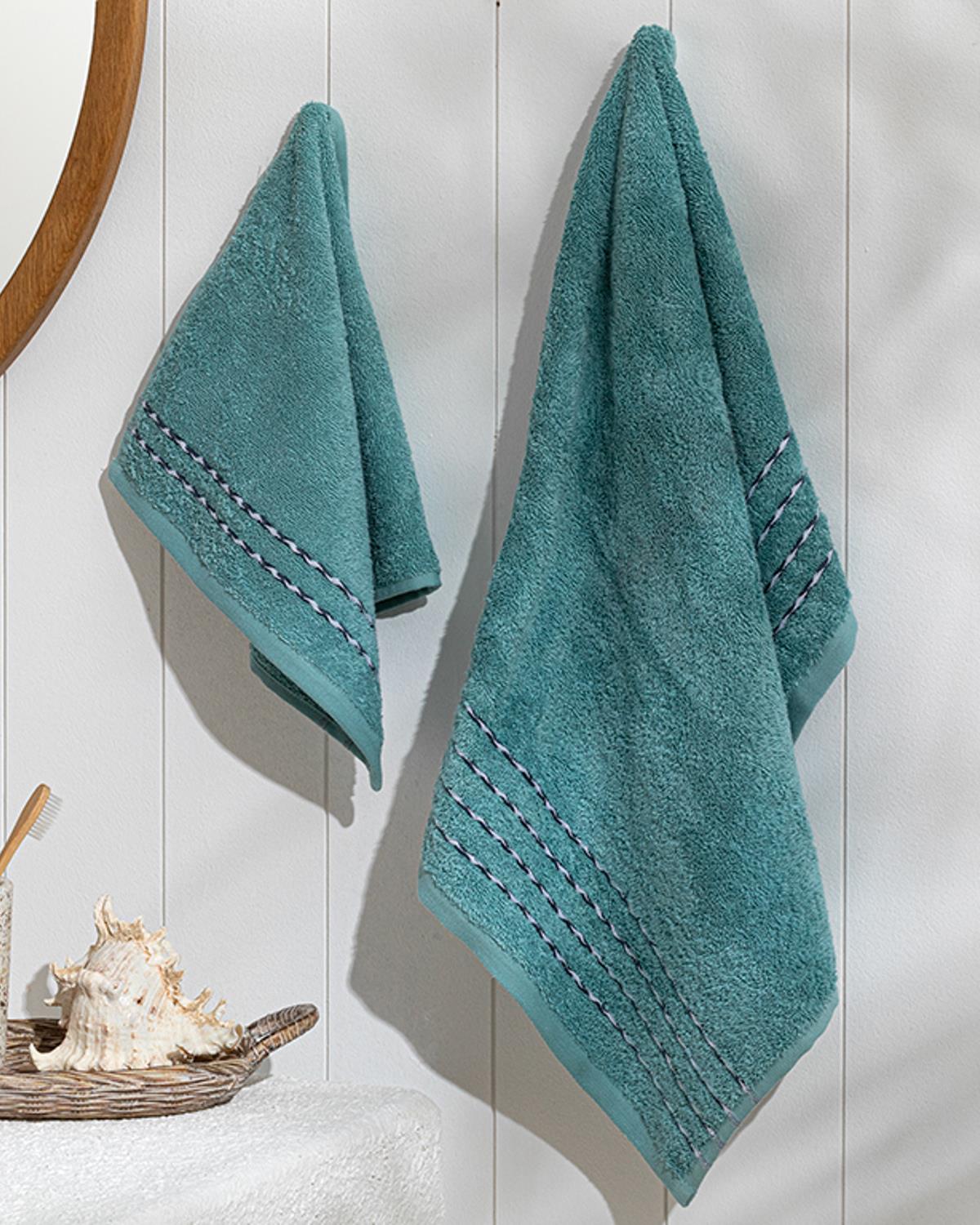 Soft Wave Cottony Face Towel 50x70 cm Mint