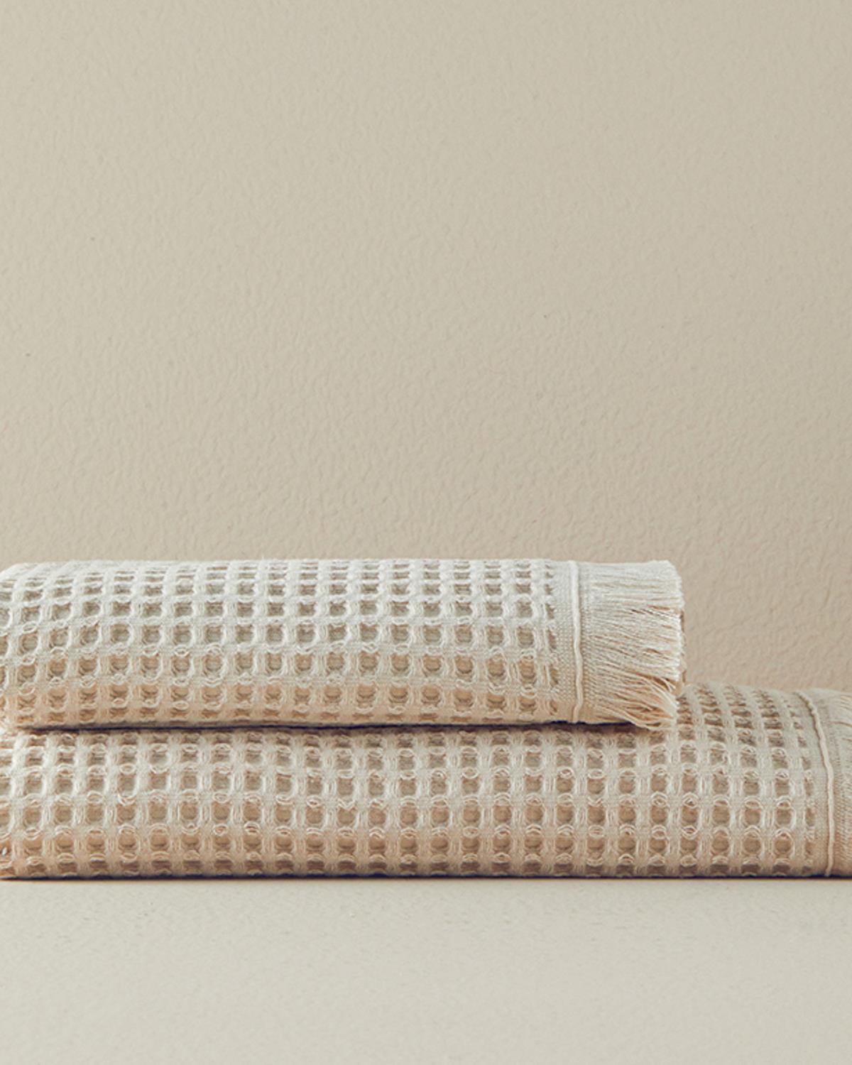 Sofya ХАВЛИЯ ЗА БАНЯ Вафла Памучен 70x140 cm Beige