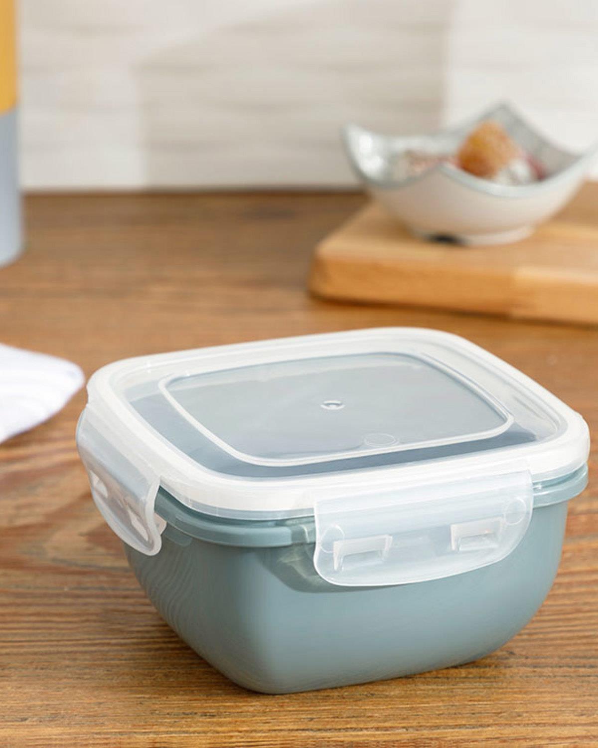 Stella Plastic Square Storage Box 500 ml Dark Celadon