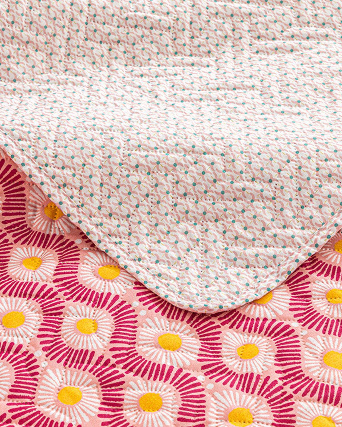 Sunny Side Double Person Multi-Purposed Quilt 200x220 cm Pink