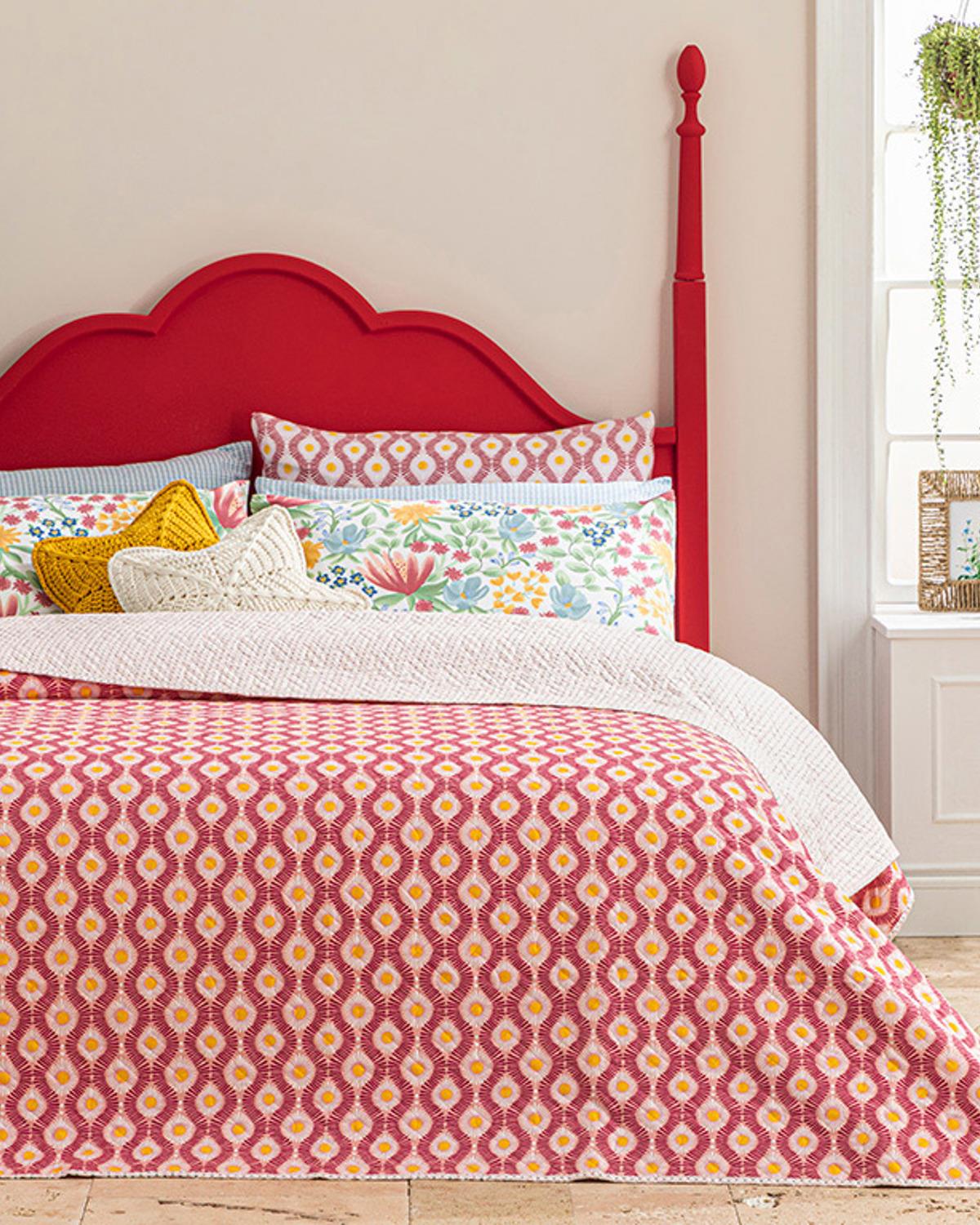 Sunny Side Double Person Multi-Purposed Quilt 200x220 cm Pink