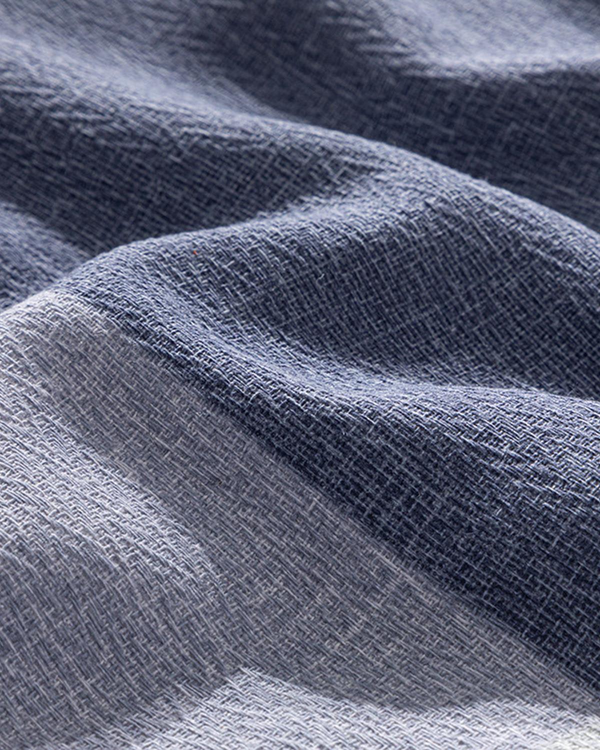 Textured Plaid Printed For One Person Summer Blanket Set 150x220 cm Blue