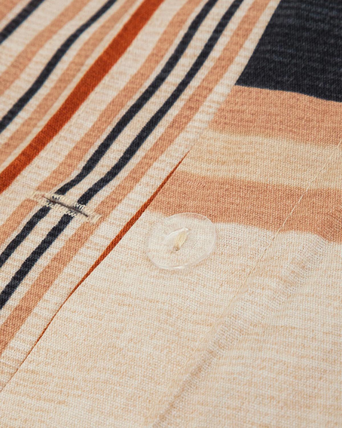 Timeline Dijital Baskılı Soft Cotton For One Person Duvet Cover Set Pack 160x220 cm Terracotta