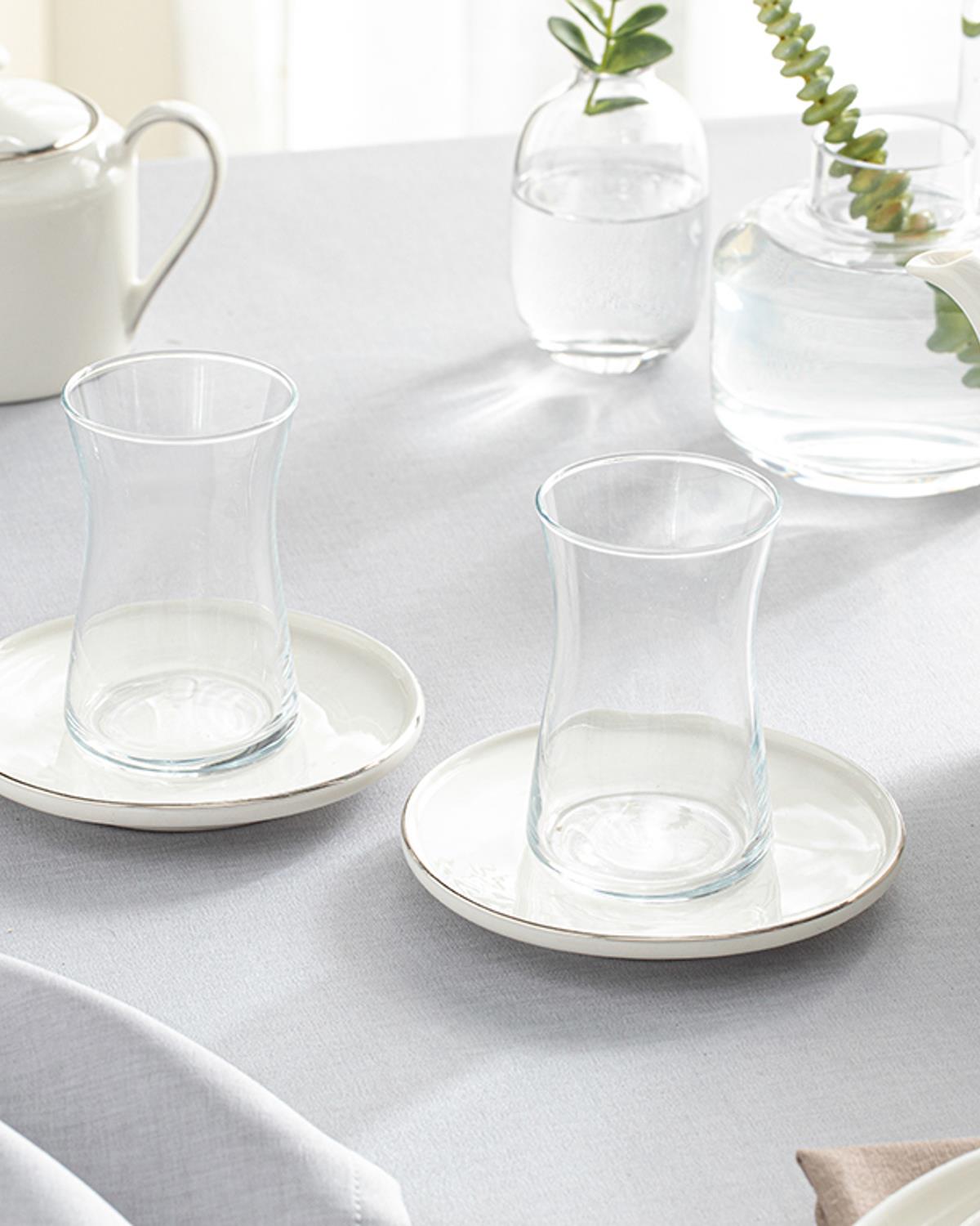 Torino Porcelain Tea Plate 12 cm Silver.