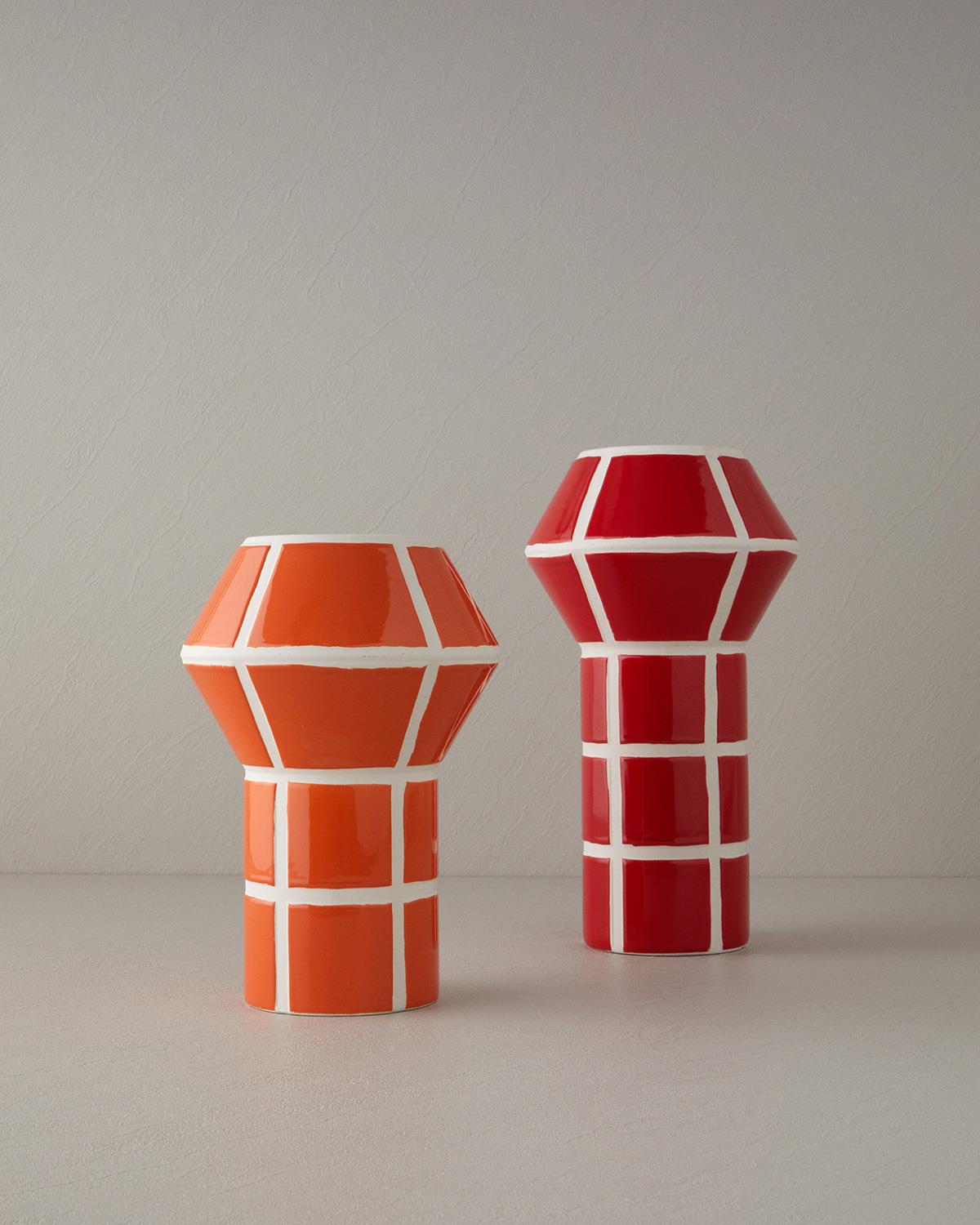 Trina Vase 34 cm Red