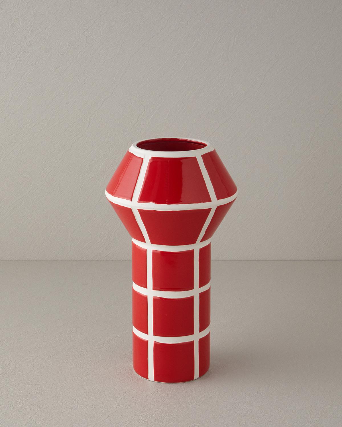 Trina Vase 34 cm Red
