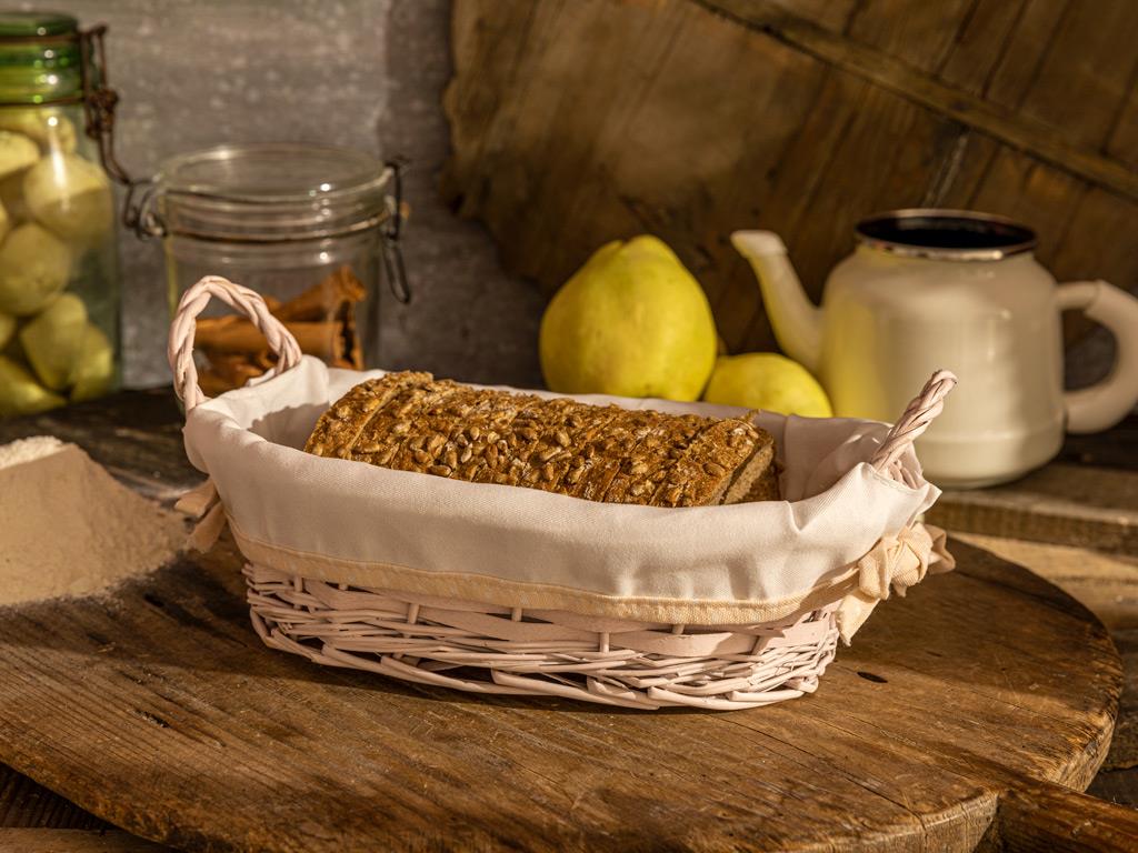 Urban Folk Wicker Oval Bread Basket 28x18x9 cm Pınk