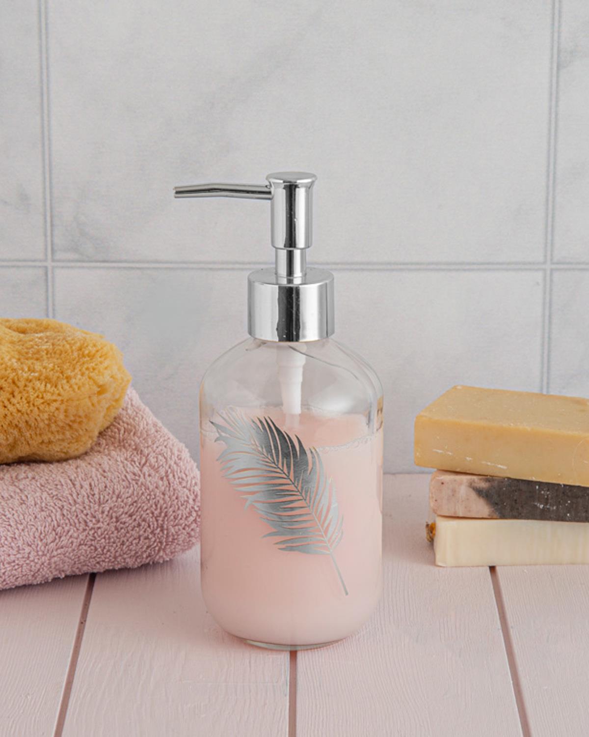 Urban Pure Дозатор За Течен Сапун За Баня Стъкло 7,2X18,5 см Сребърен