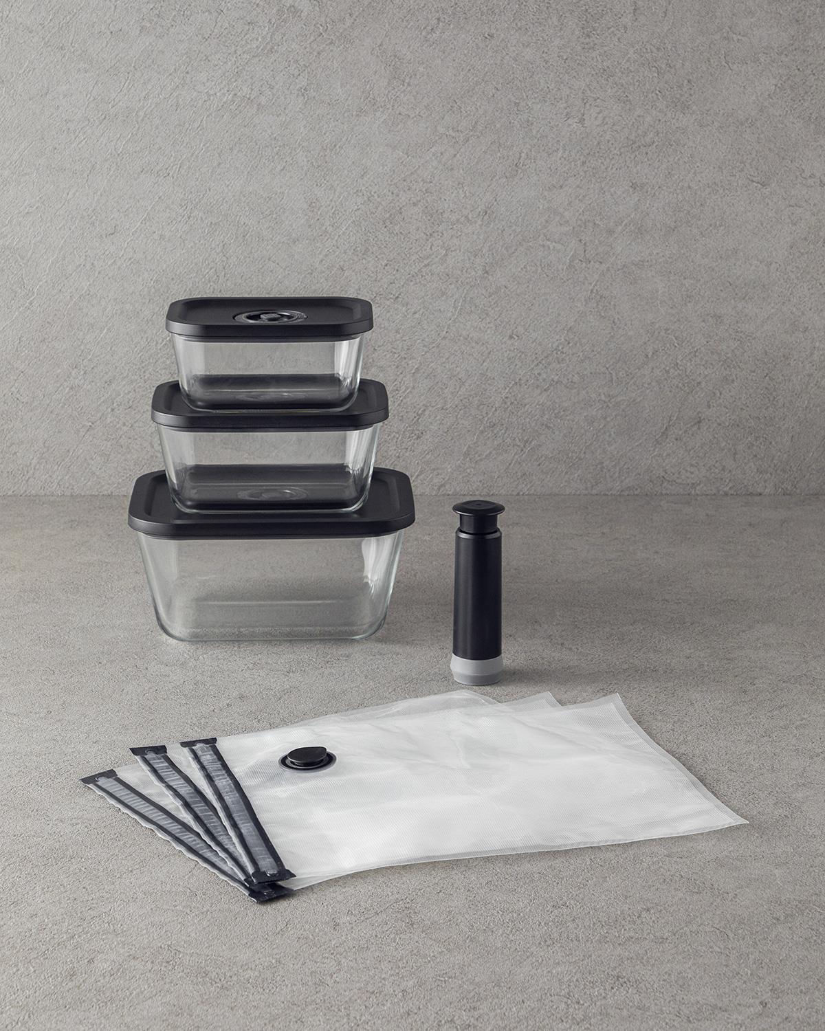 Glass Storage Box Black
