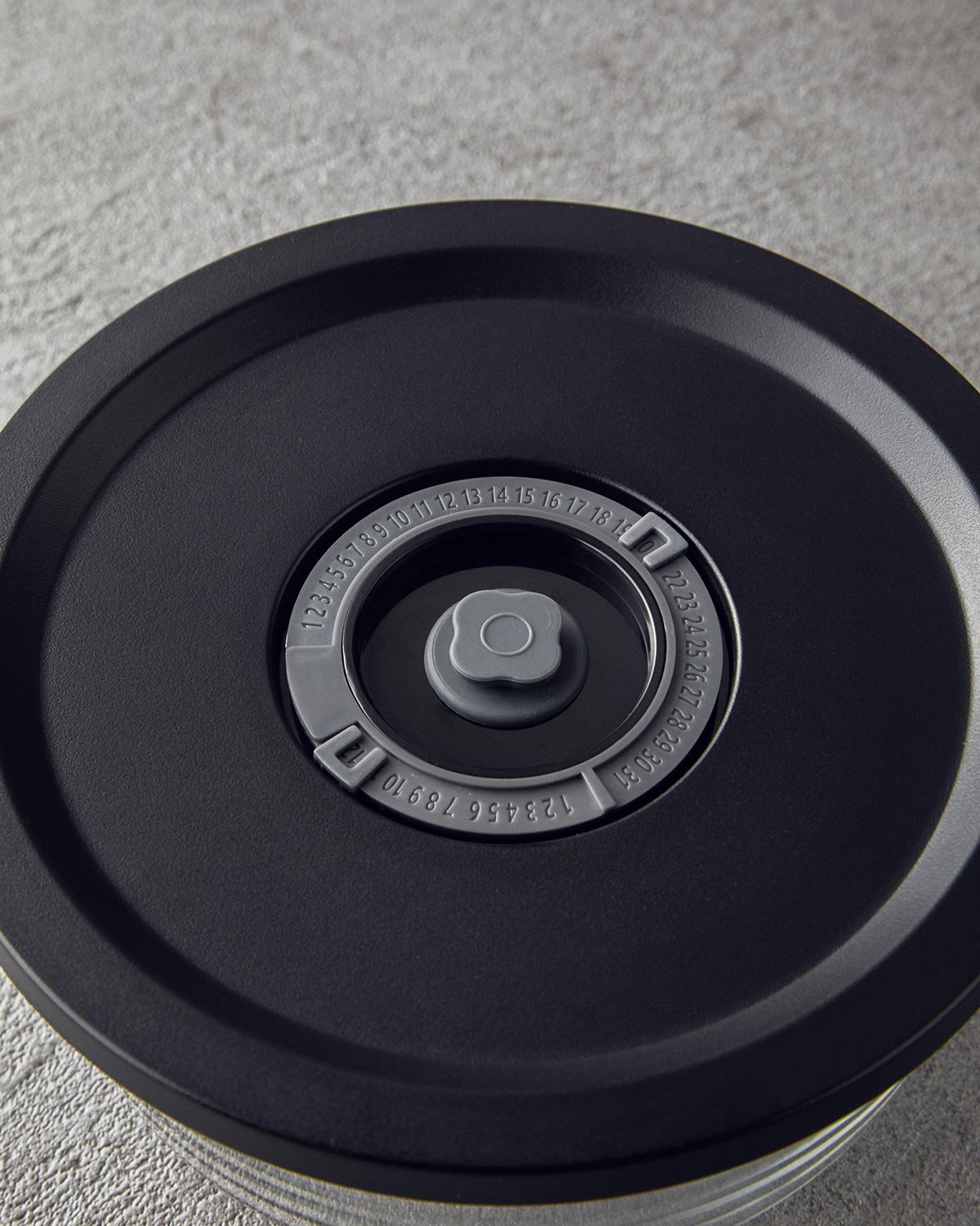 Glass Storage Box Black