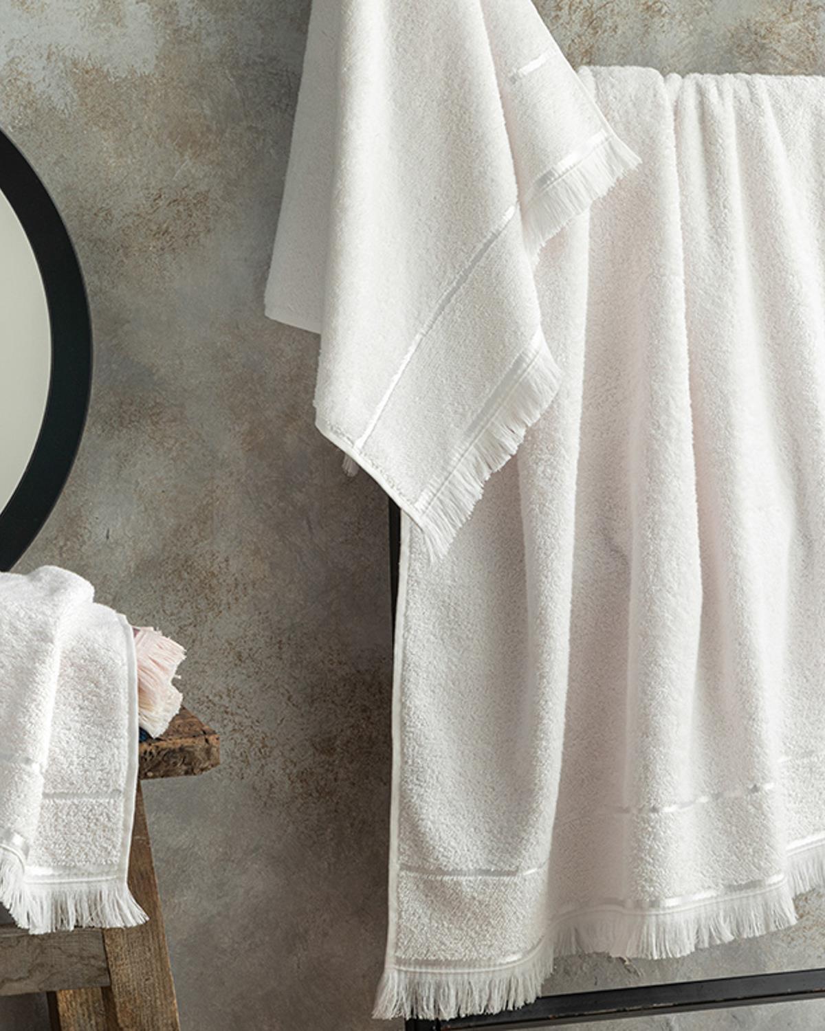 Vegan Cotton Hand Towel 30x40 cm Ecru