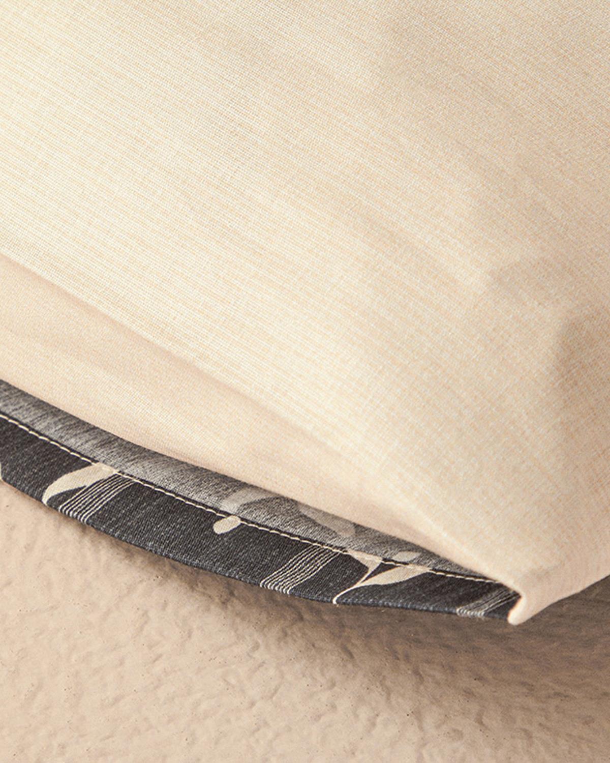 Soft Cotton with Digital Print 2 pcs Pillowcase 50x70 cm Beige