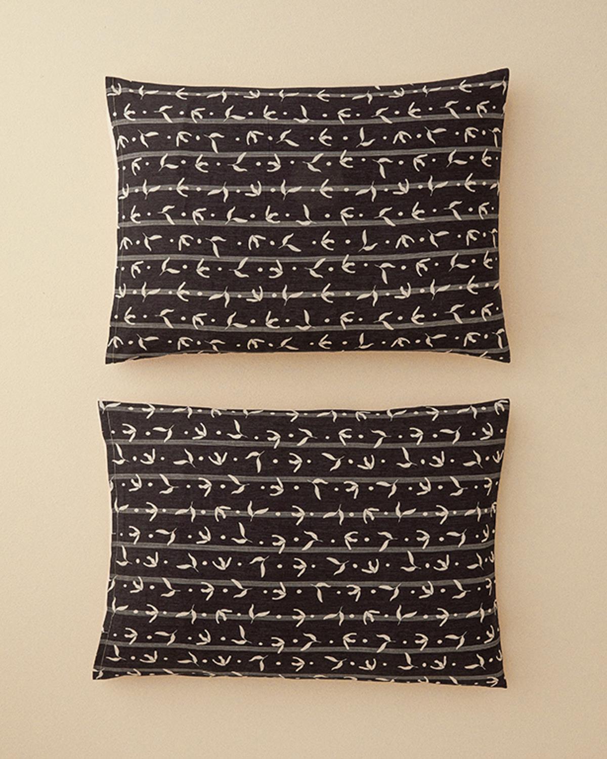 Soft Cotton with Digital Print 2 pcs Pillowcase 50x70 cm Beige