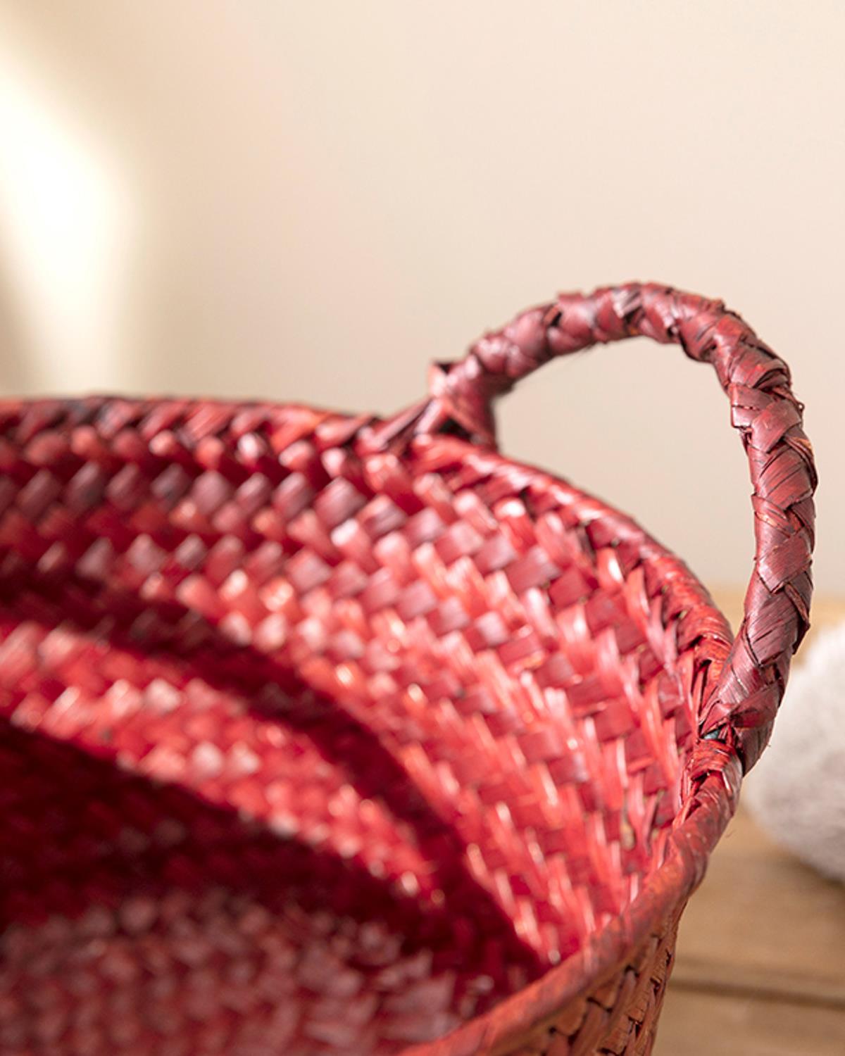 Violette Wicker Medium Basket 17x9 cm Pınk