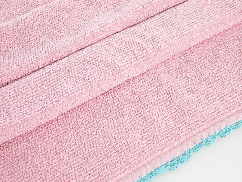 Waffle ХАВЛИЯ ЗА КРАКА С дантела 50x70 cm Pink