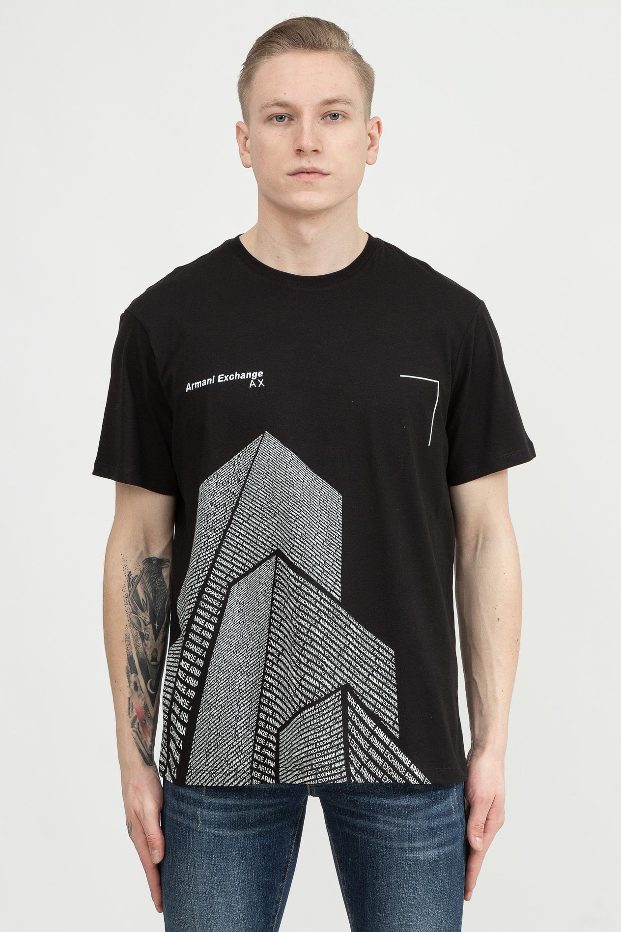 Armani Exchange Erkek Bisiklet Yaka T-Shirt