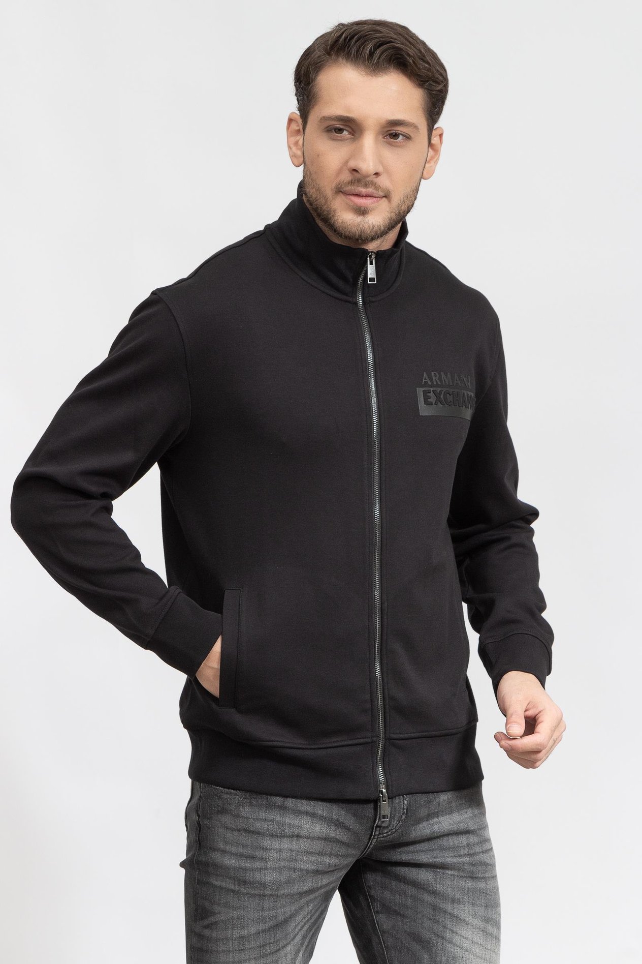 Armani Exchange Erkek Fermuarlı Sweatshirt
