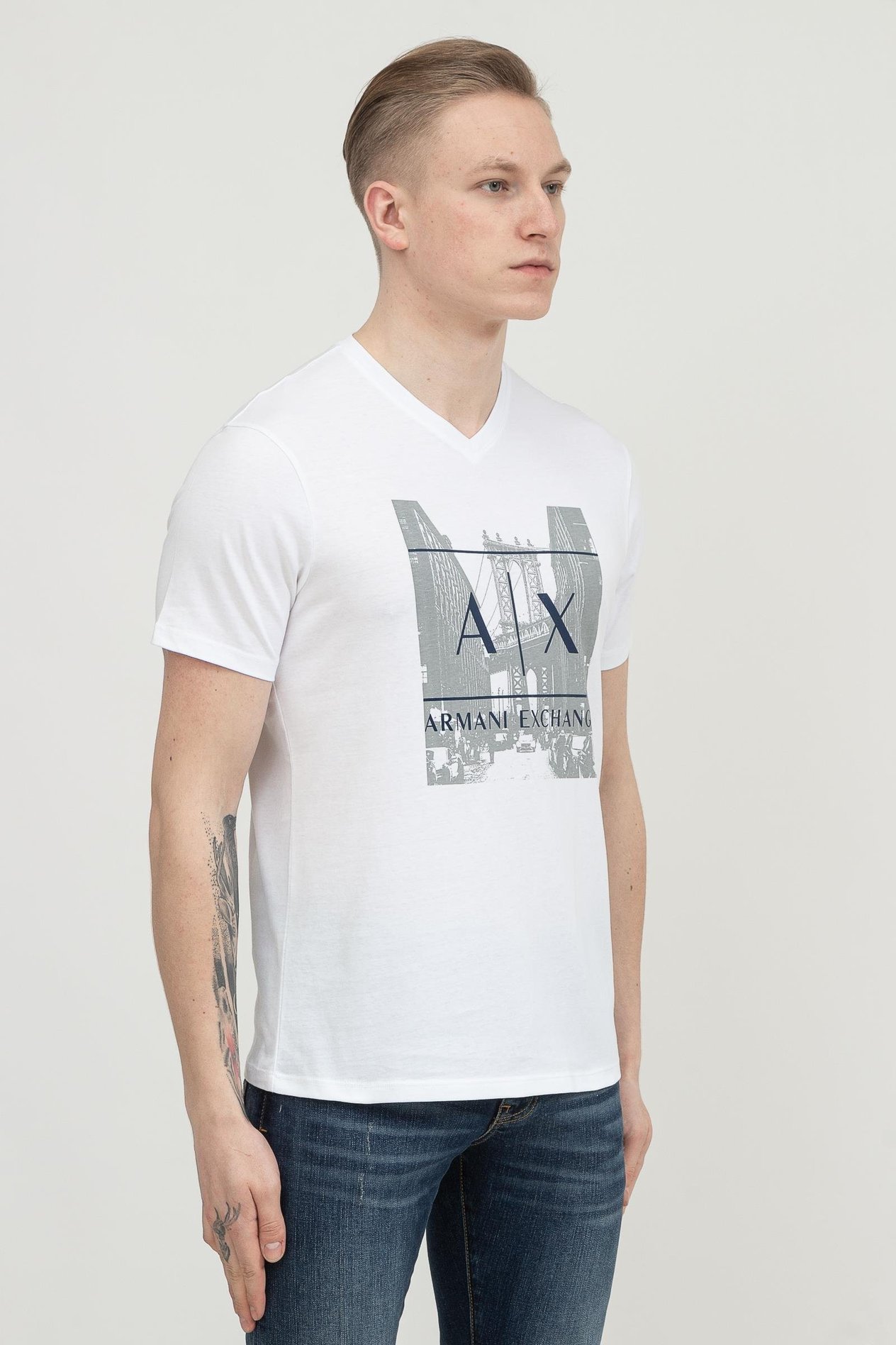 Armani Exchange Erkek V Yaka T-Shirt