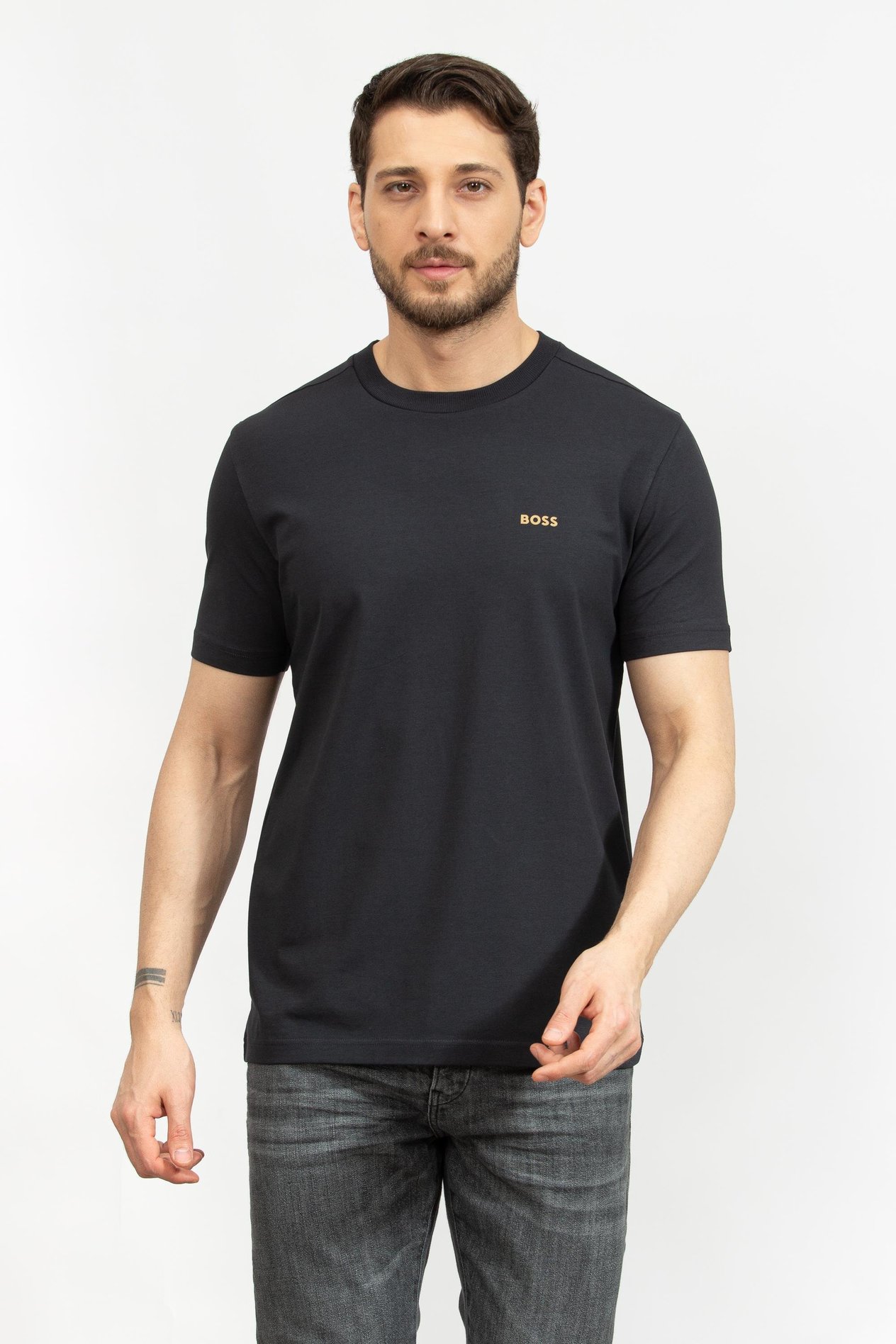 Boss Erkek Bisiklet Yaka T-Shirt