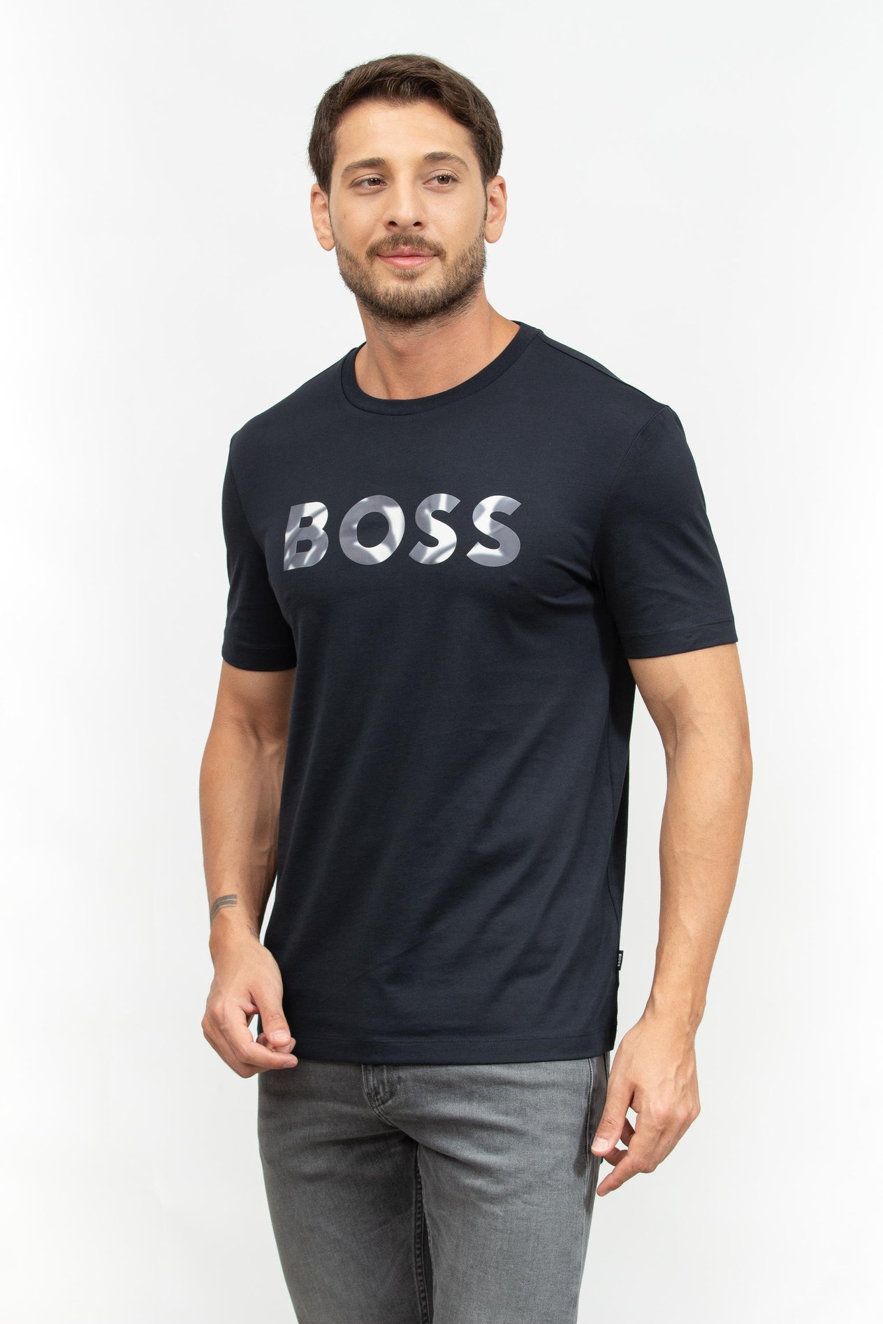 Boss Erkek Bisiklet Yaka T-Shirt