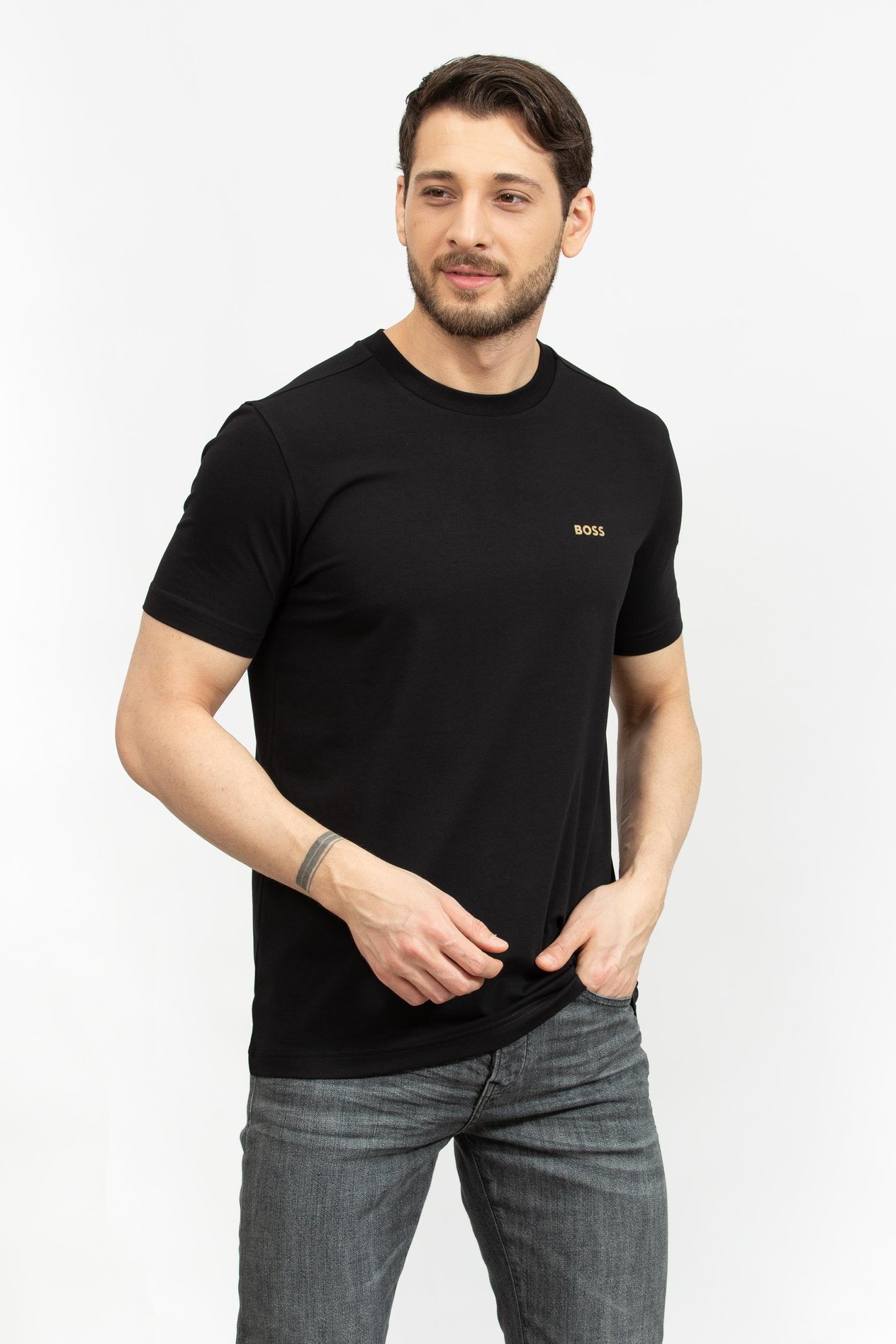 Boss Erkek Bisiklet Yaka T-Shirt