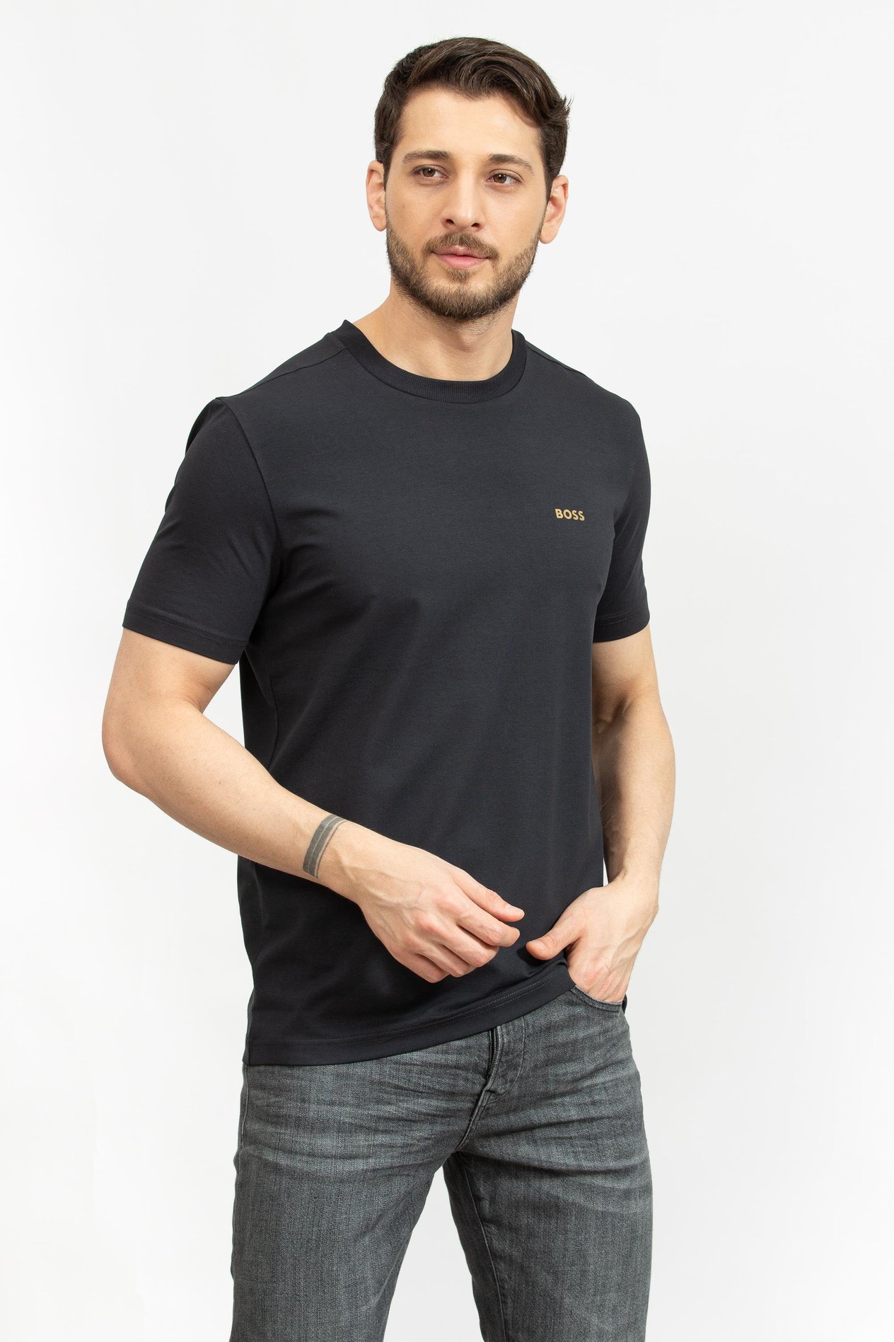Boss Erkek Bisiklet Yaka T-Shirt