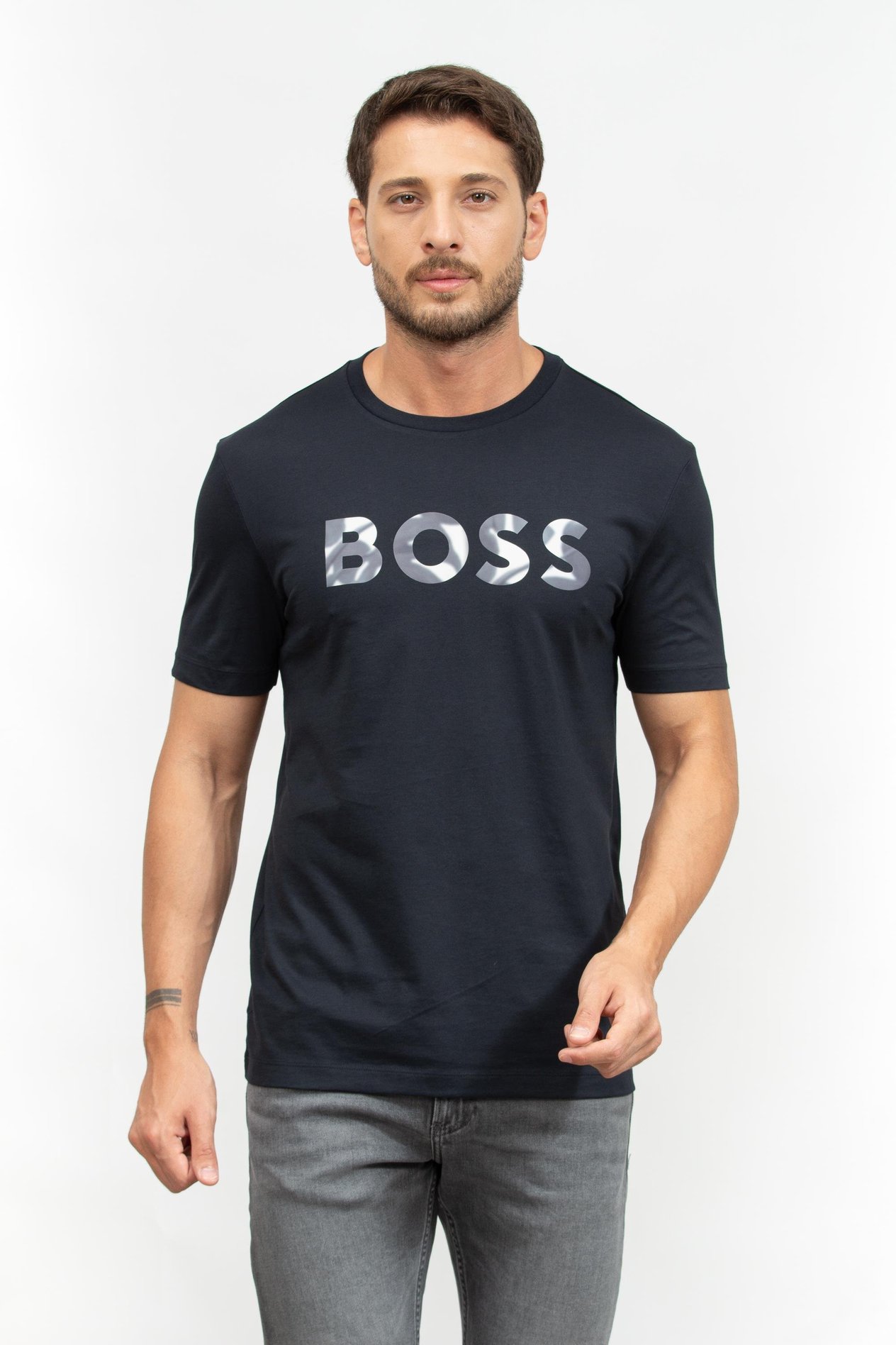 Boss Erkek Bisiklet Yaka T-Shirt