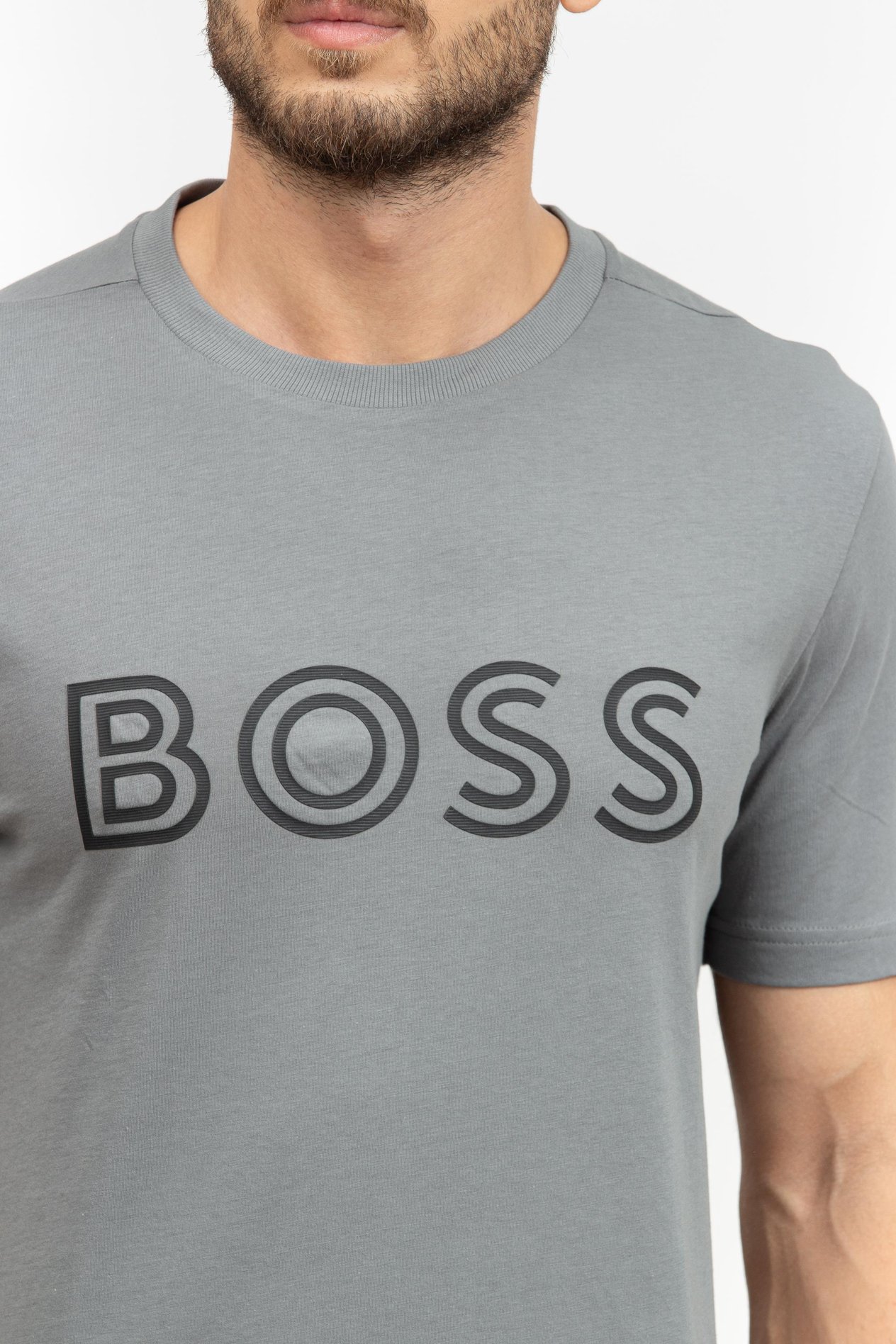 Boss Erkek Bisiklet Yaka T-Shirt