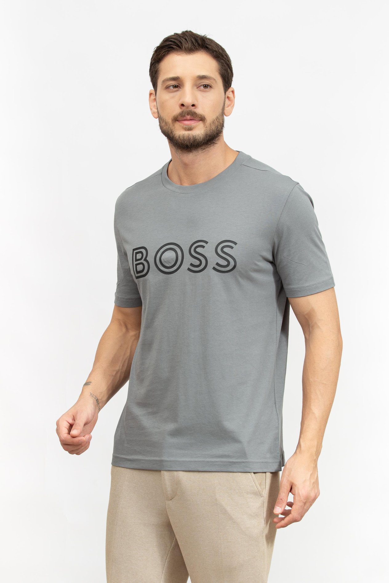 Boss Erkek Bisiklet Yaka T-Shirt