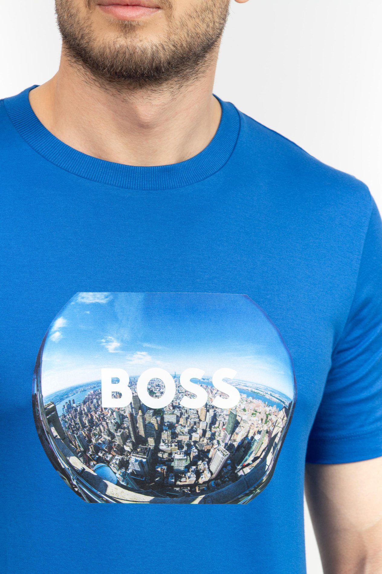 Boss Erkek Bisiklet Yaka T-Shirt