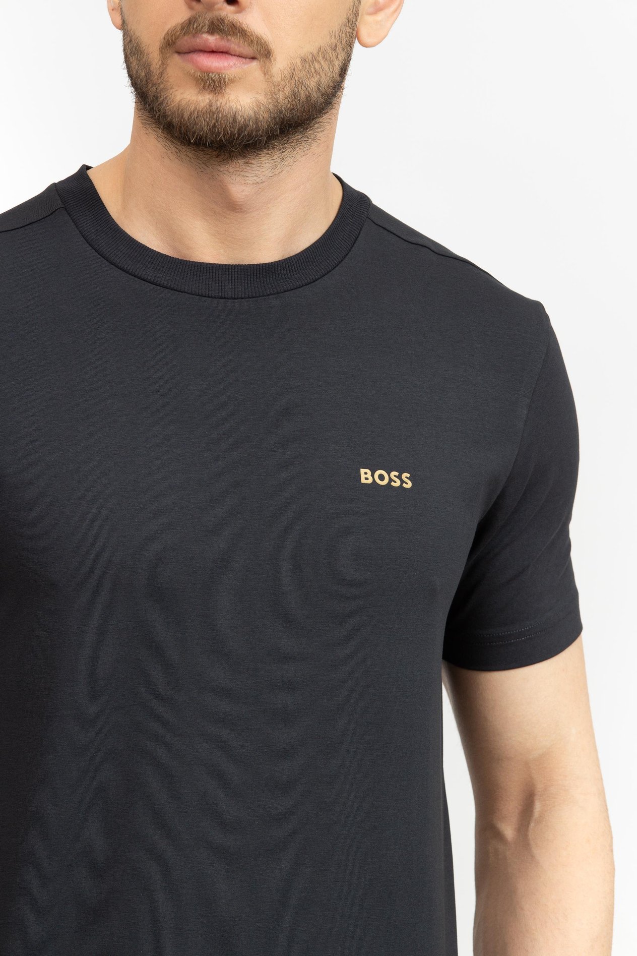 Boss Erkek Bisiklet Yaka T-Shirt