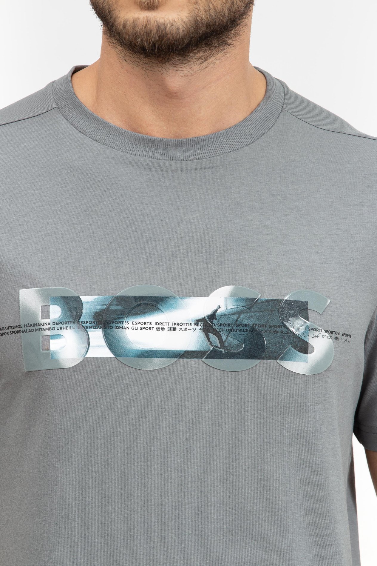 Boss Erkek Bisiklet Yaka T-Shirt