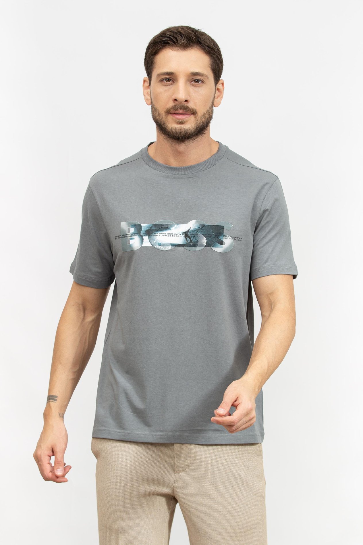 Boss Erkek Bisiklet Yaka T-Shirt