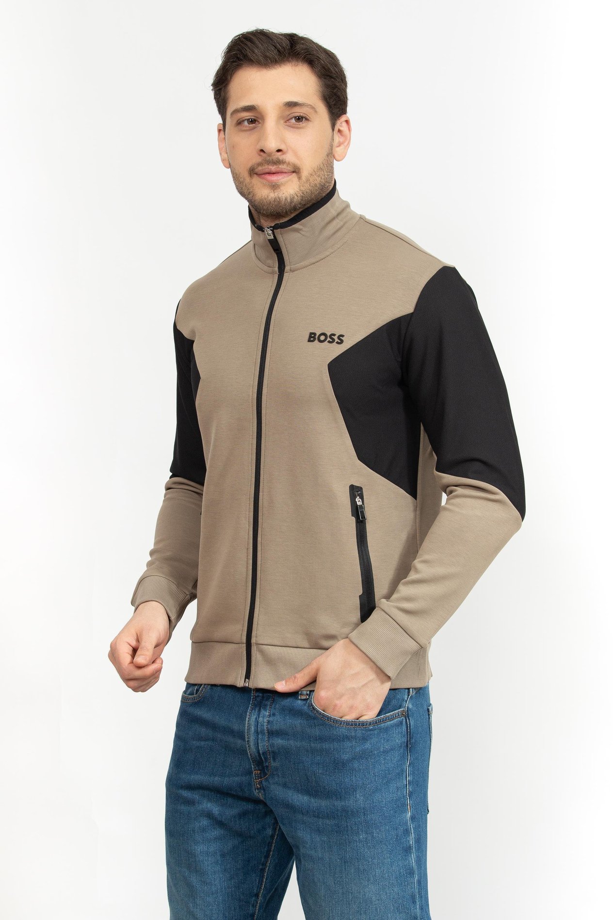 Boss Erkek Fermuarlı Sweatshirt