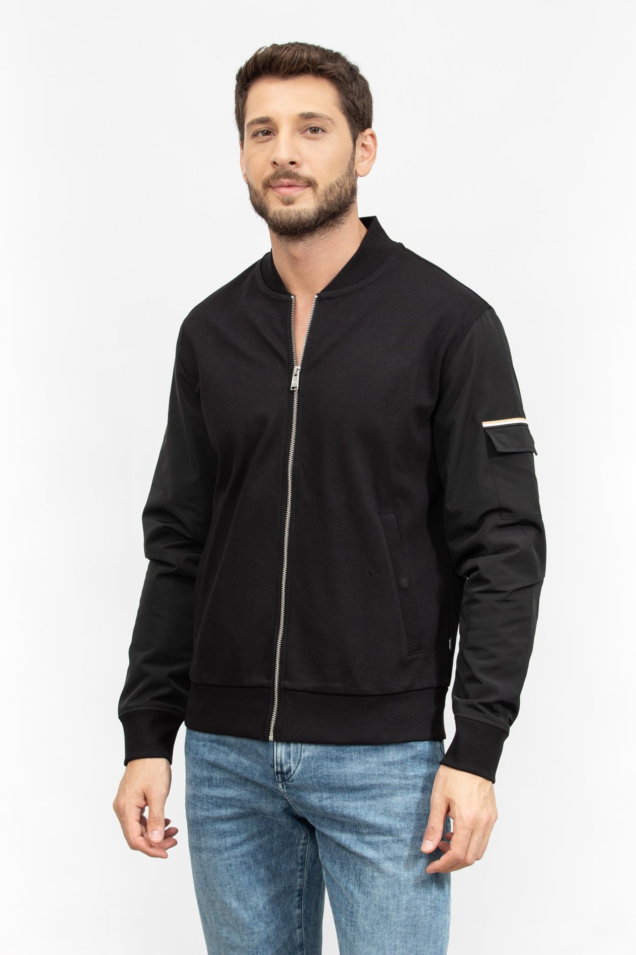 Boss Erkek Fermuarlı Sweatshirt