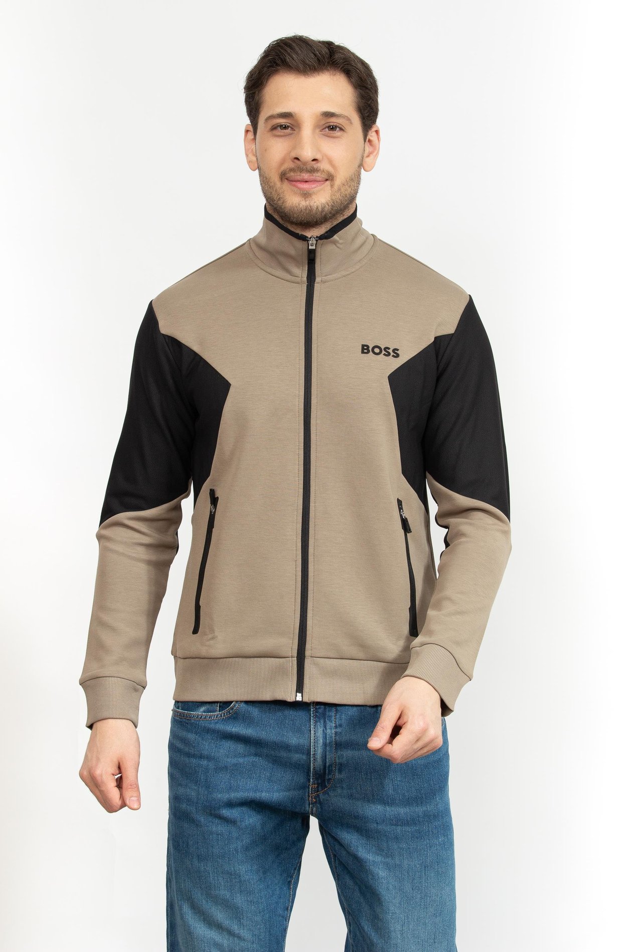 Boss Erkek Fermuarlı Sweatshirt