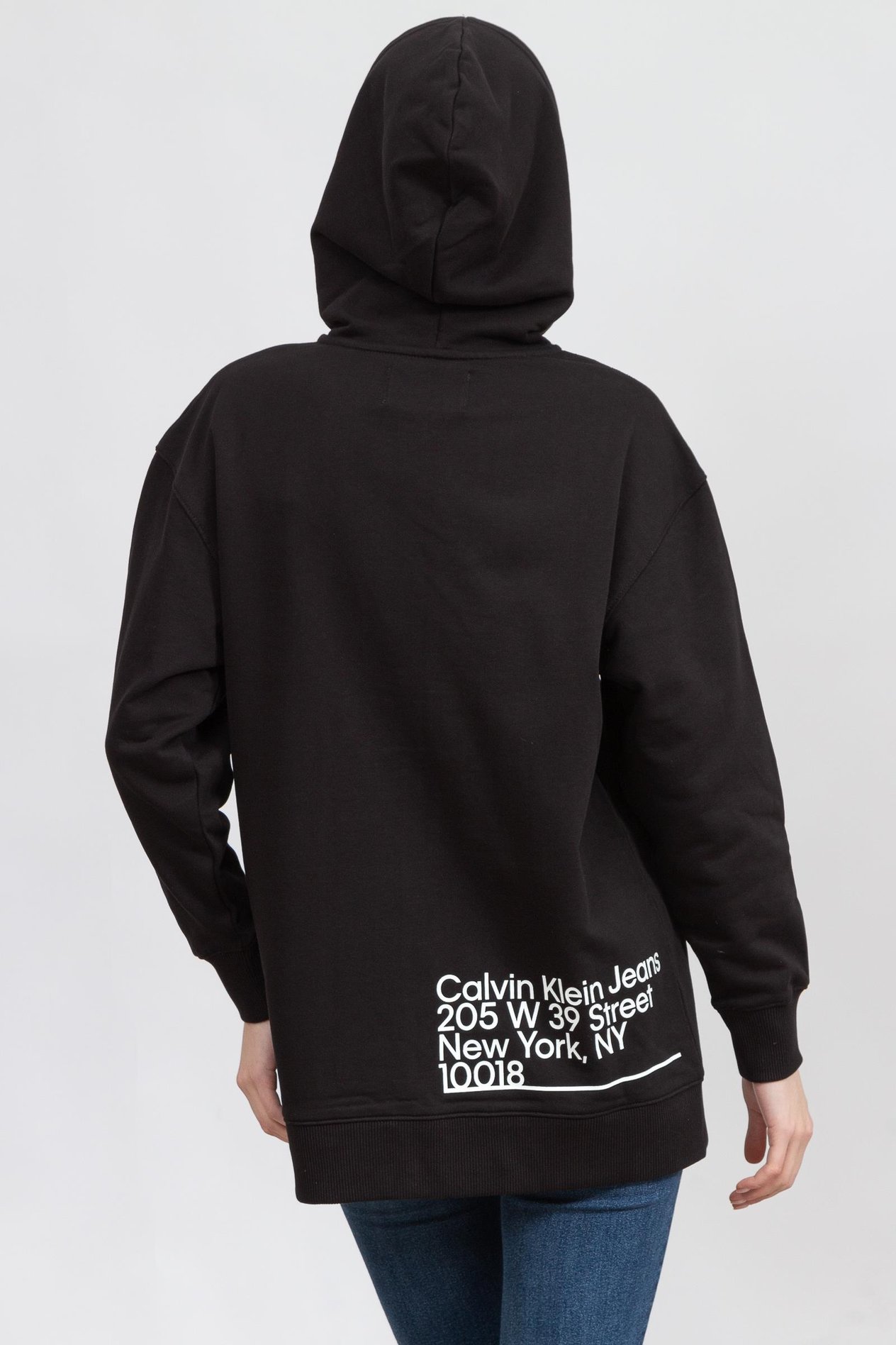 Calvin Klein Back Ck Address Logo Zip-Through Kadın Fermuarlı Sweatshirt