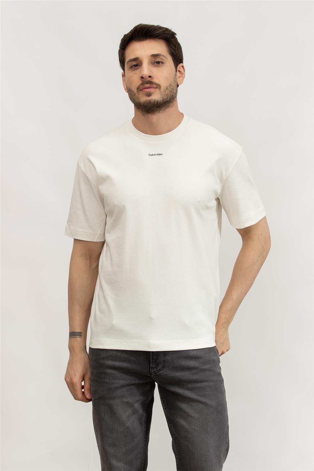 Calvin Klein Erkek Bisiklet Yaka T-Shirt